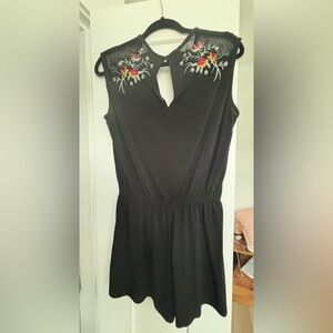Dex Black Sleeveless Romper